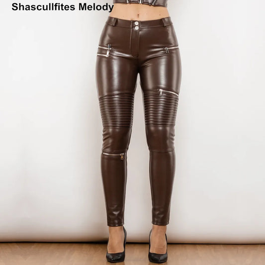 Brown Royale Leather Pants