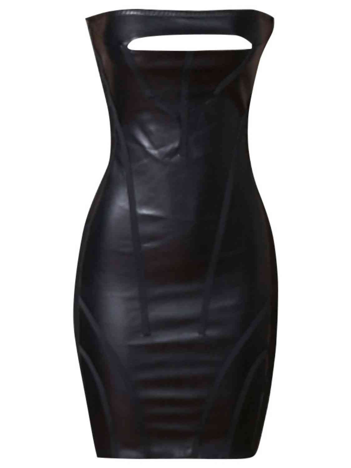 Leather Strapless Dress